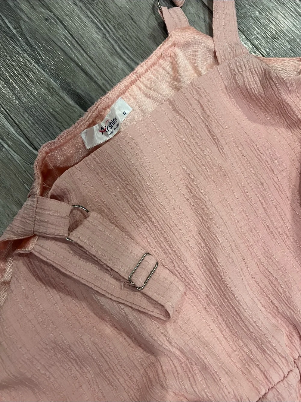 Girls' Light Pink Tiered Cotton Sundress